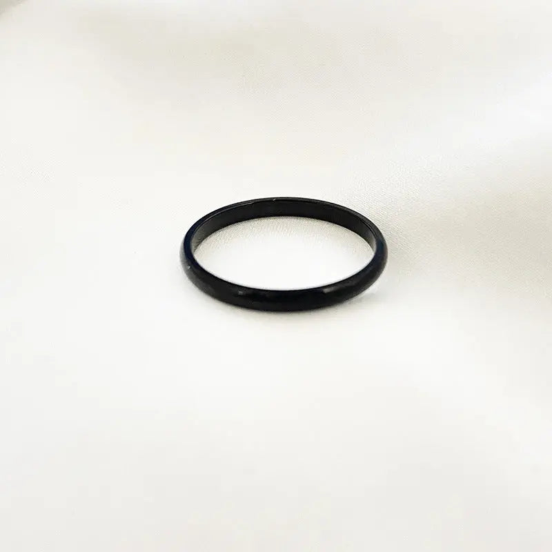 Minimalist 2mm Titanium Steel Ring – Simple & Elegant Women’s Jewelry Velora Diamond