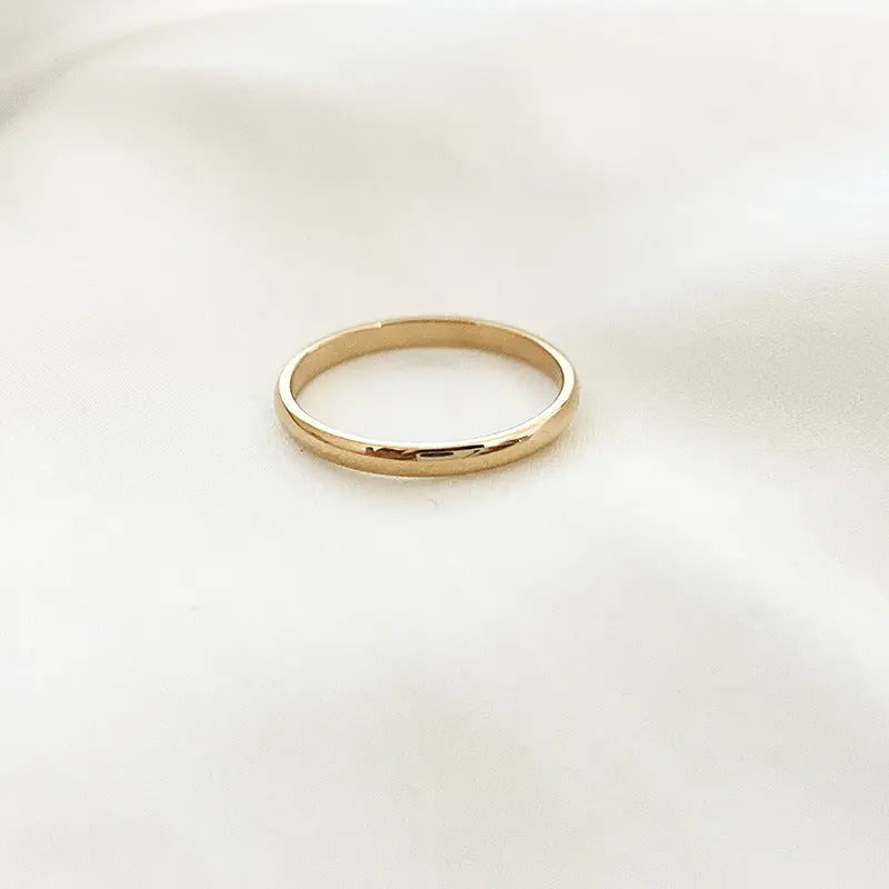 Minimalist 2mm Titanium Steel Ring – Simple & Elegant Women’s Jewelry Velora Diamond
