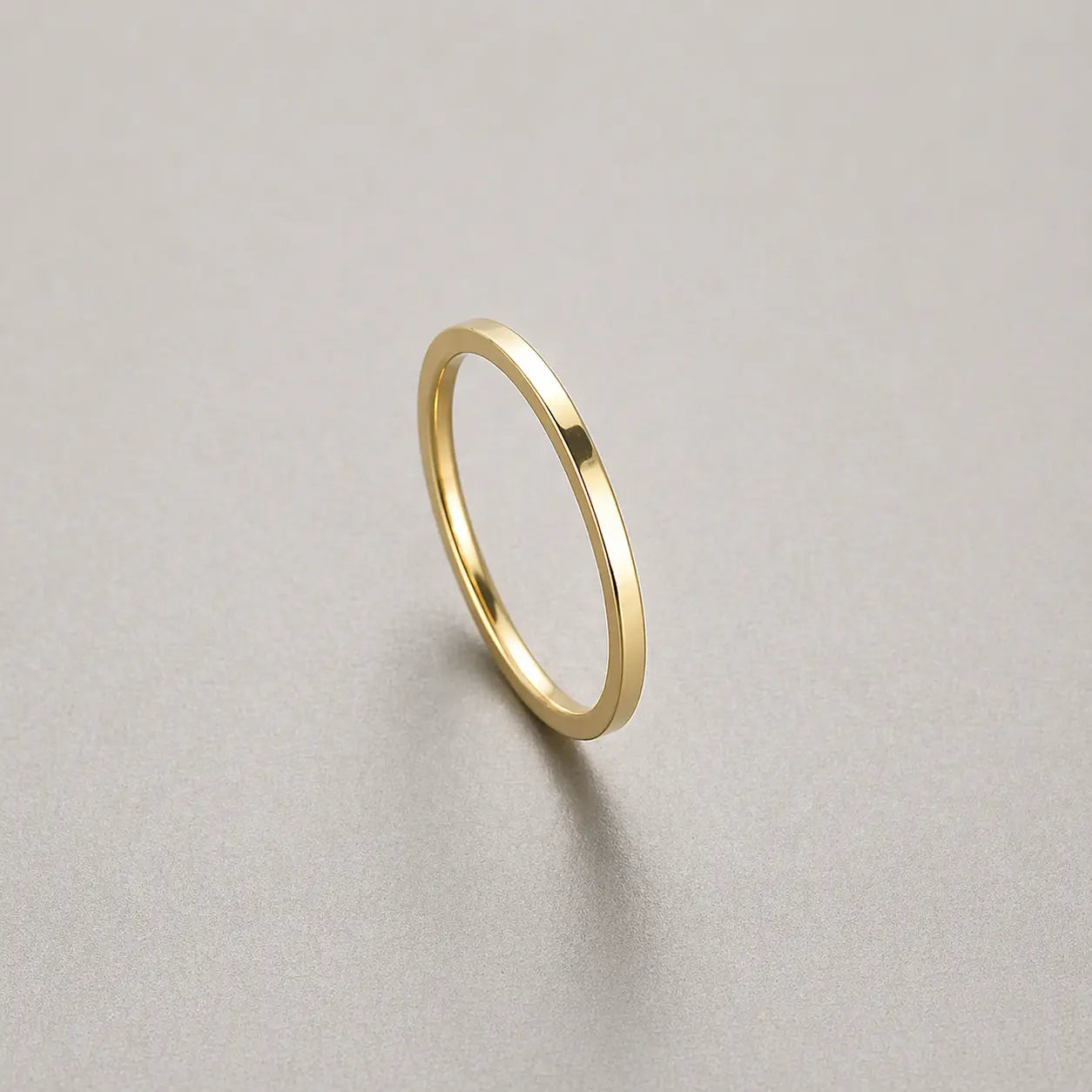 2mm Stainless Steel Minimalist Ring – Fashion Flat Inside Titanium Style Jewelry Velora Diamond