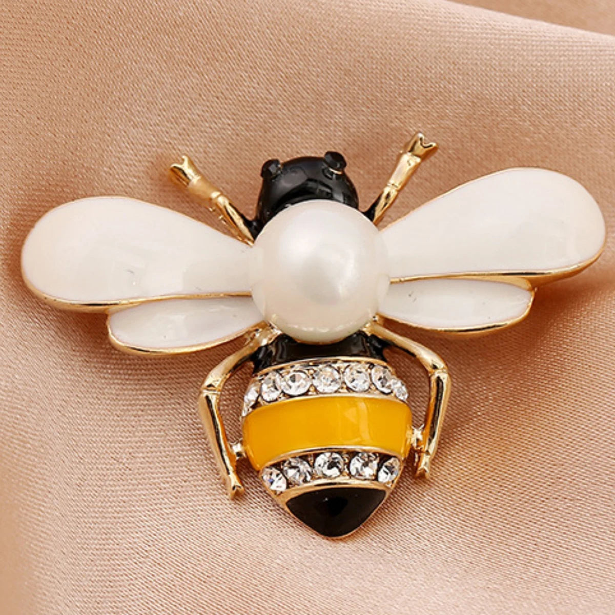 1PC Women's Fashion Trend Personalized Imitation Pearl Bee Brooch Pin Jewelry Suitable for Outdoor Dating, Party, Festival Gifts {{Product vendor}}