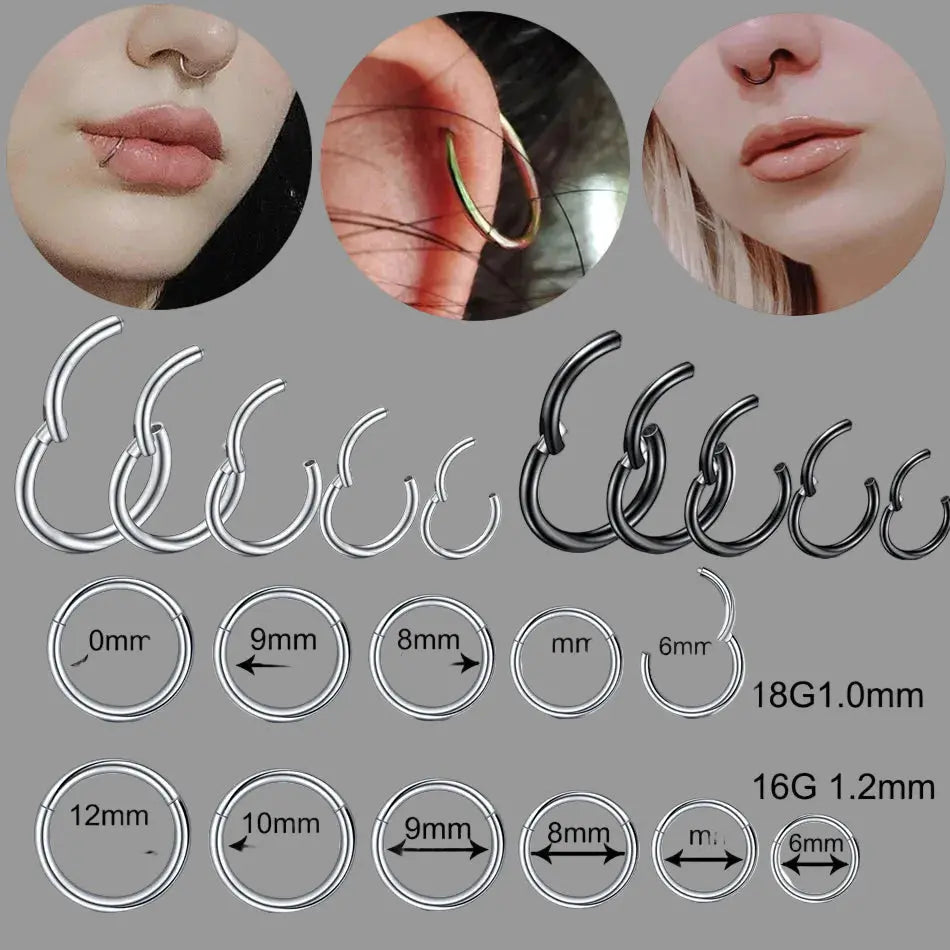 Hypoallergenic Nose Rings for Sensitive Skin Velora Diamond