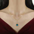 Light Luxury Titanium Steel Star Necklace – Gold Planet & Moon Pendant for Women Velora Diamond