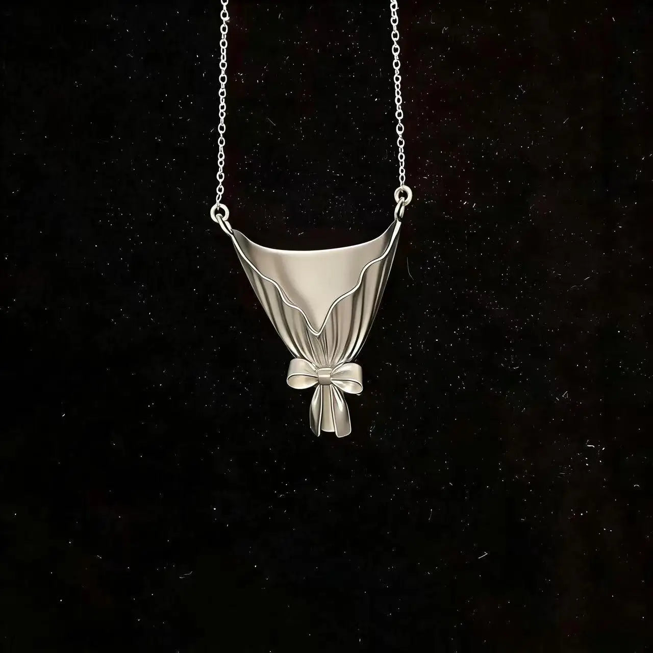 Elegant Wearable Flower Necklace Bouquet Clip Pendant Necklace for Women Trendy Romantic Gift for Mom Choker Party Jewelry Gifts