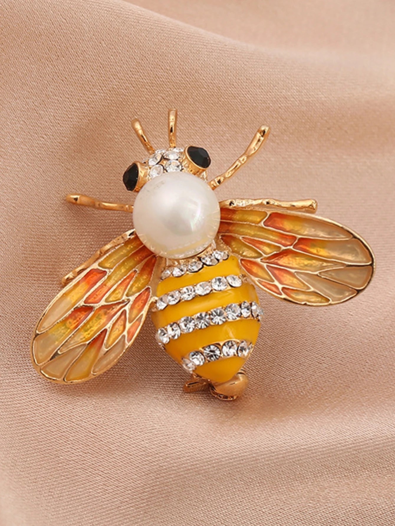 1PC Women's Fashion Trend Personalized Imitation Pearl Bee Brooch Pin Jewelry Suitable for Outdoor Dating, Party, Festival Gifts {{Product vendor}}
