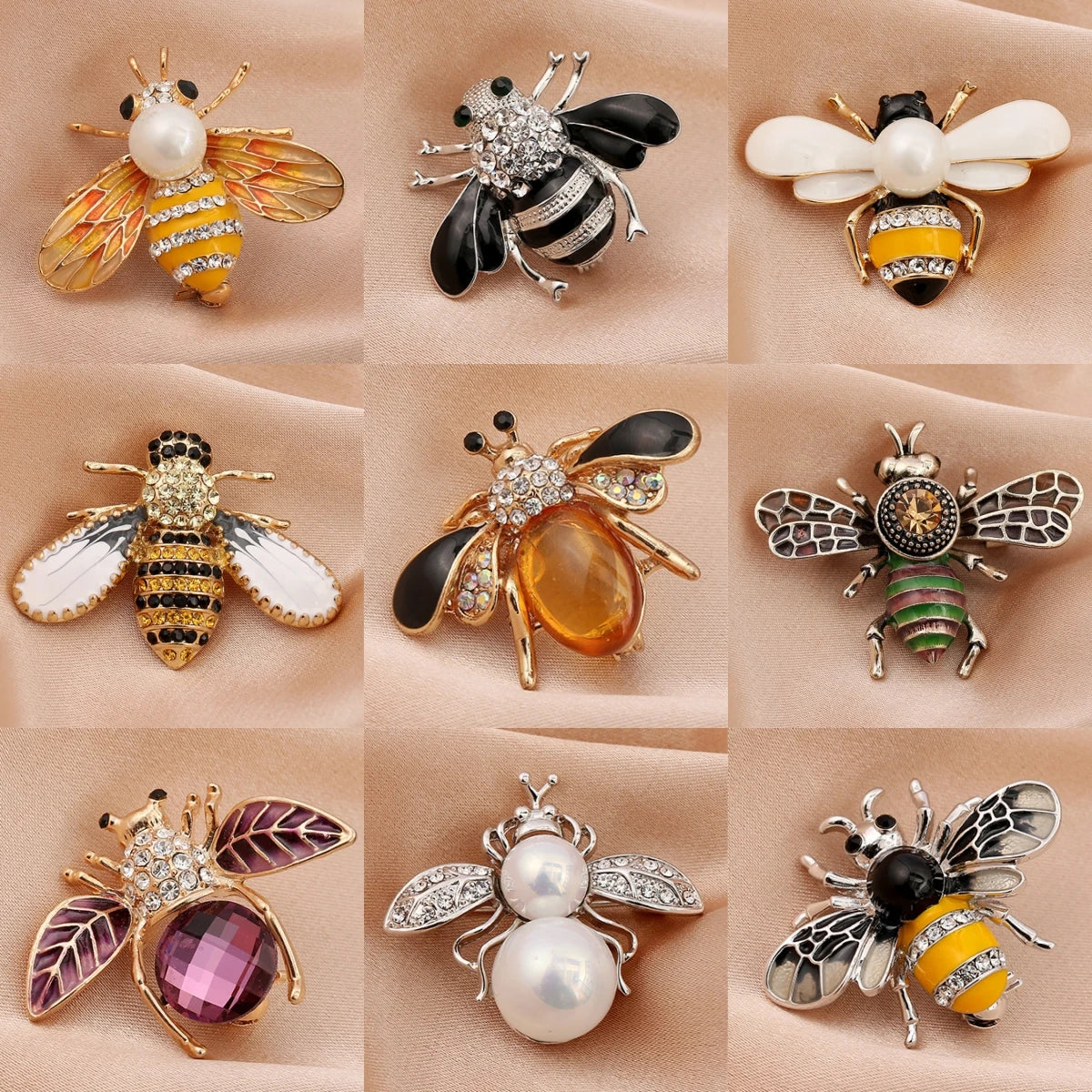1PC Women's Fashion Trend Personalized Imitation Pearl Bee Brooch Pin Jewelry Suitable for Outdoor Dating, Party, Festival Gifts {{Product vendor}}