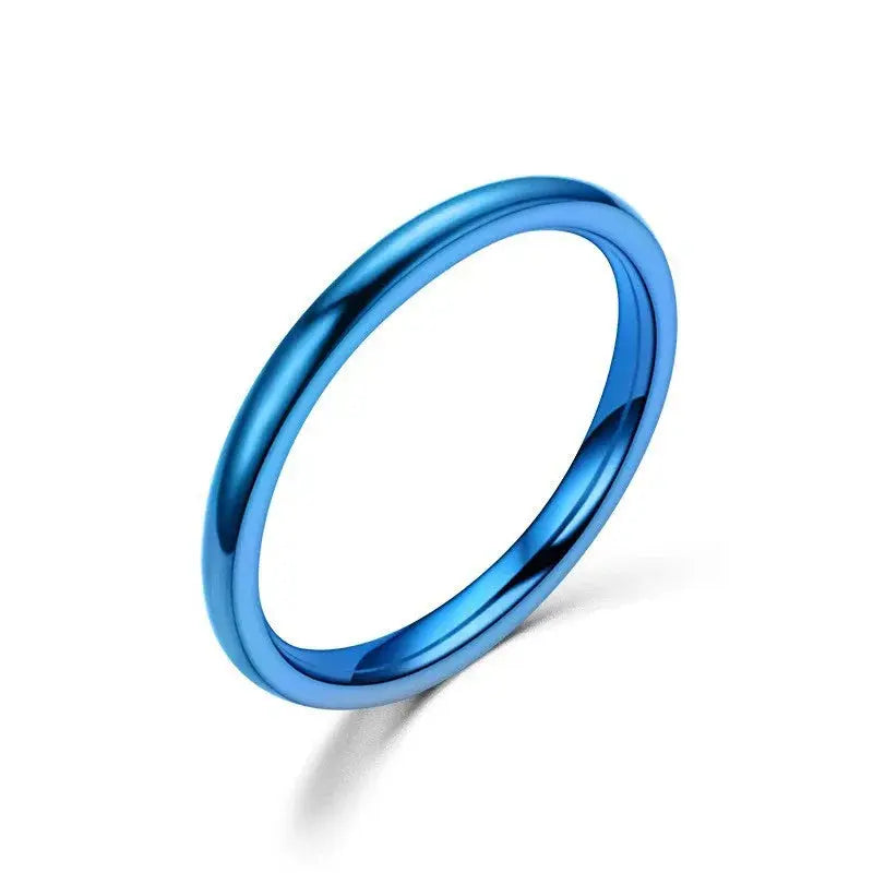 Simple 2mm 4mm 6mm Titanium Ring Women Men Prevent Allergy High Polished Wedding Rings Stainless Steel Couple Finger Jewelry Velora Diamond