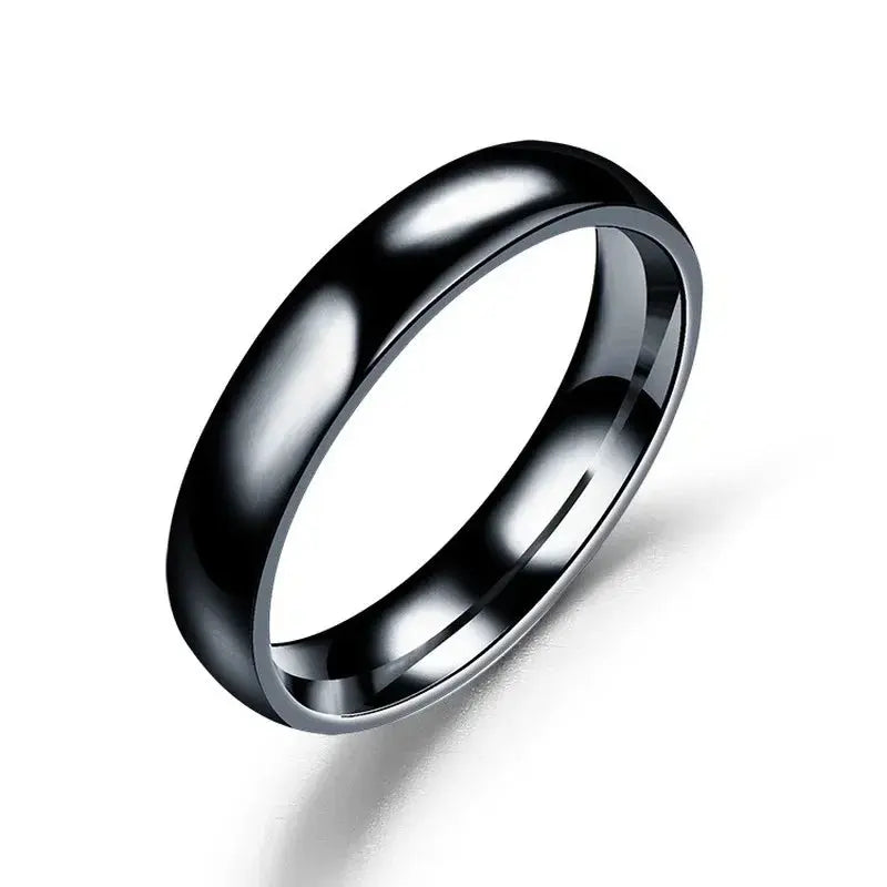 Simple 2mm 4mm 6mm Titanium Ring Women Men Prevent Allergy High Polished Wedding Rings Stainless Steel Couple Finger Jewelry Velora Diamond