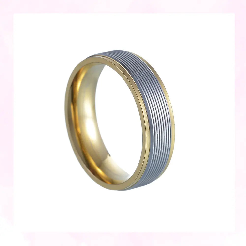 Men’s 6mm Multicolor Titanium Steel Ring – Durable Threaded Design Velora Diamond