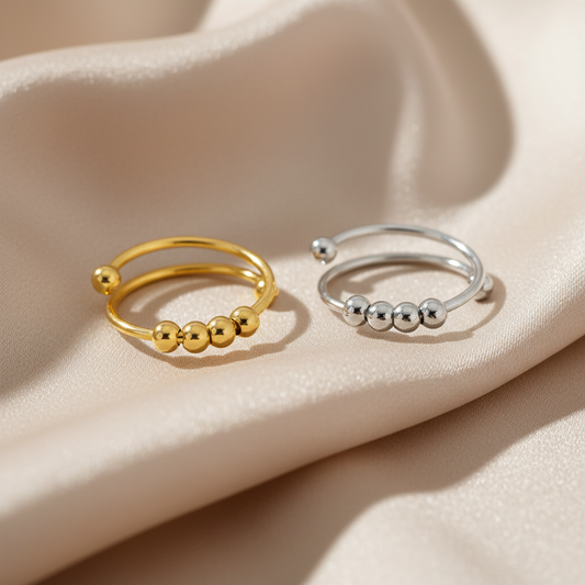 Adjustable Spinner Anxiety Ring